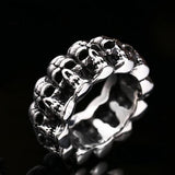 soldier punk cycle skull ring