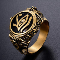 Egyptian Eye of Horus Ra Udjat Amulet Ring