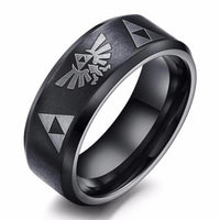Men's Women's The Legend Of Zelda Titanium Steel Bezel Costume Bague Jewelry gift