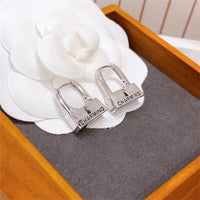 Small Jewelry Earrings High-End French Creative Lock Ear Buckle Niche Korean Style Female Earrings