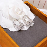 Small Jewelry Earrings High-End French Creative Lock Ear Buckle Niche Korean Style Female Earrings