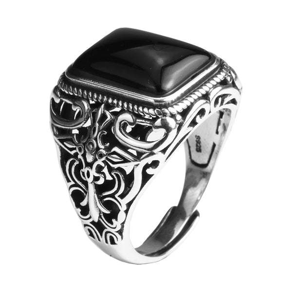 Real 925 Sterling Silver Vintage Rings For Men