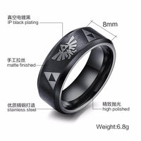 Men's Women's The Legend Of Zelda Titanium Steel Bezel Costume Bague Jewelry gift