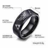 Men's Women's The Legend Of Zelda Titanium Steel Bezel Costume Bague Jewelry gift