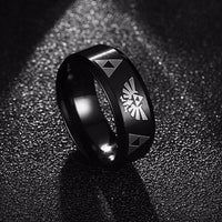 Men's Women's The Legend Of Zelda Titanium Steel Bezel Costume Bague Jewelry gift