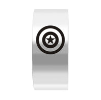 Film around the US captain titanium steel ring ring stainless steel tail ring