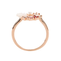 Fashion Creative Butterfly Flowers Crystal Finger Wedding Rings for Women Rose Gold Zircon Glamour Ring Jewelry Girl Gift Bijoux