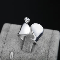 925 Sterling Silver Unique Design Smooth Ring For Women
