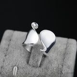 925 Sterling Silver Unique Design Smooth Ring For Women