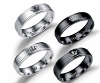 Her King his Queen Crown couple Ring