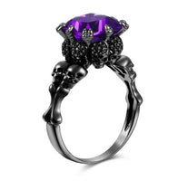 Skull Ring Zircon Punk Halloween Party Jewelry