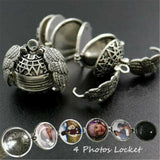 Expanding Photo Locket Necklace Pendant Angel Wings Gift Jewelry Decoration