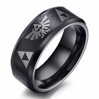 Men's Women's The Legend Of Zelda Titanium Steel Bezel Costume Bague Jewelry gift