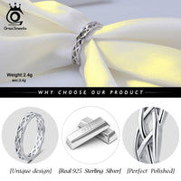 925 Sterling Silver Rings Wedding Band Fashion Jewelry Anniversary Gift